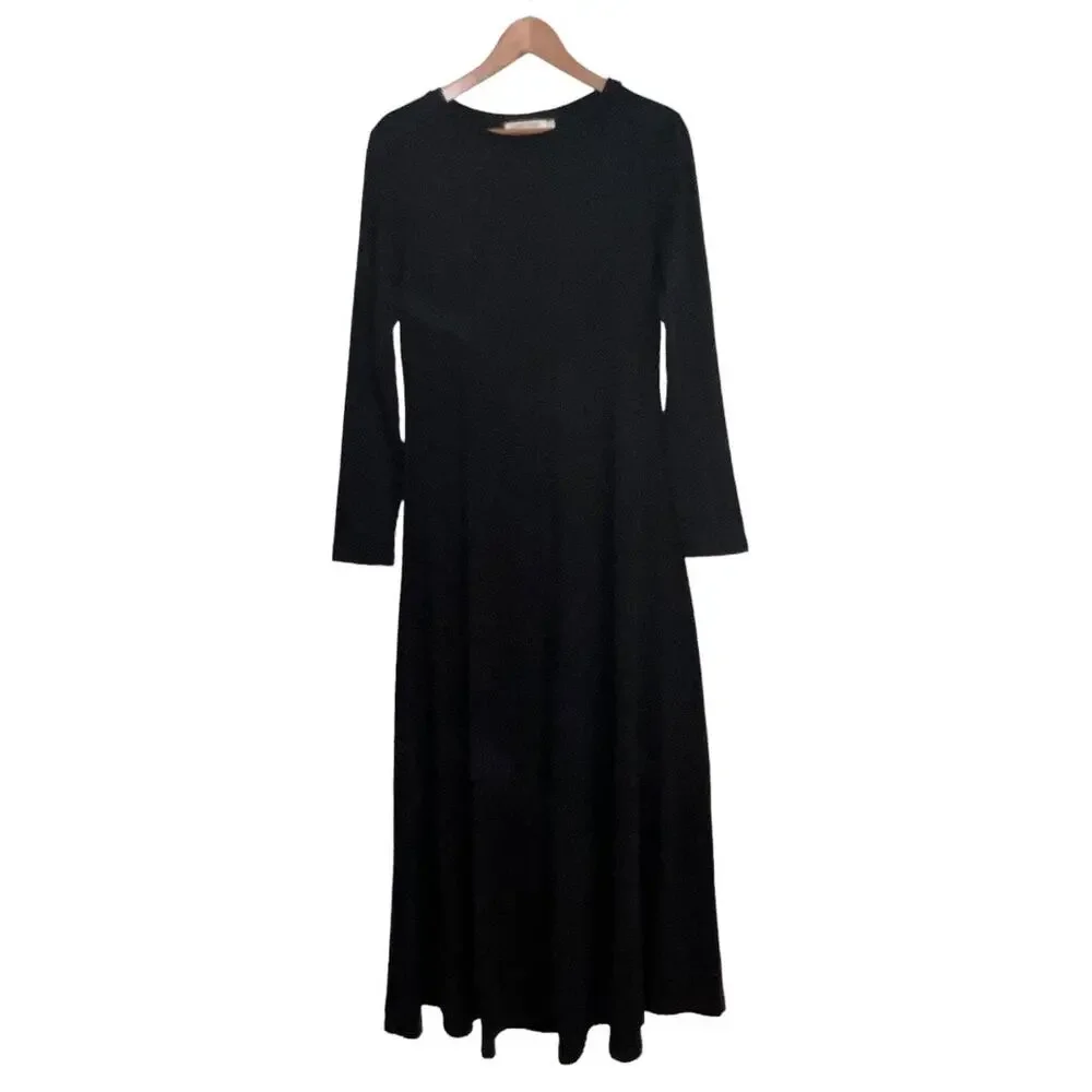 Christy Dawn Bowie Maxi Dress Noir Black Long Sleeve Women Large - Picture 3 of 8